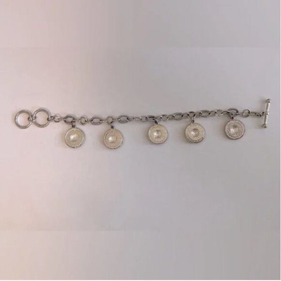 Silver and Gold Tone Toggle Bracelet - Picture 4 of 4